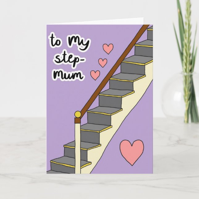 Stepmum Hearts Card (Front)