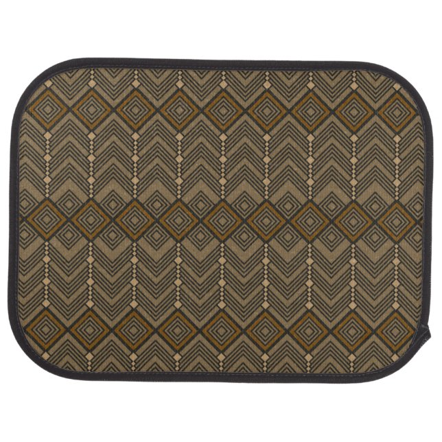 Stepped Chevron & Diamond Pattern Set of Car Mats  (Rear)