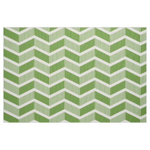 Stepped Chevrons - Avocado Green Fabric