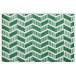Stepped Chevrons - Forest Green Fabric