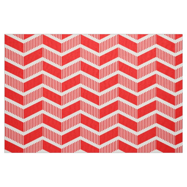 Stepped Chevrons - Red Fabric (Fat Quarter)