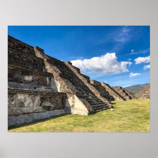 Stepped Stone Terraces, Teotihuacan Poster