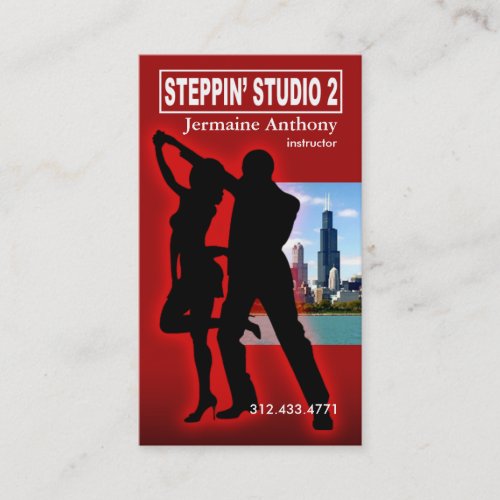 Steppin Chicago Style Urban Dance Instructor Business Card