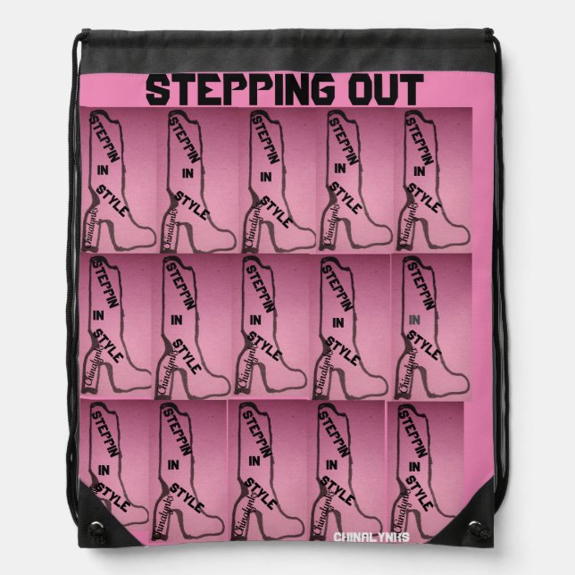 STEPPIN OUT DRAWSTRING BACKPACK (Front)