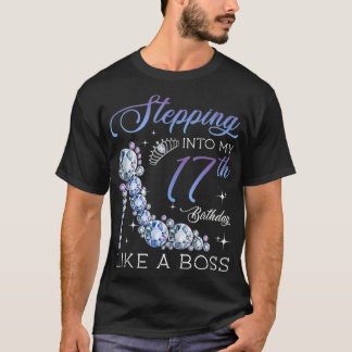 Stepping Into 17th Birthday Born 2003 Gifts 17 Yea T-Shirt