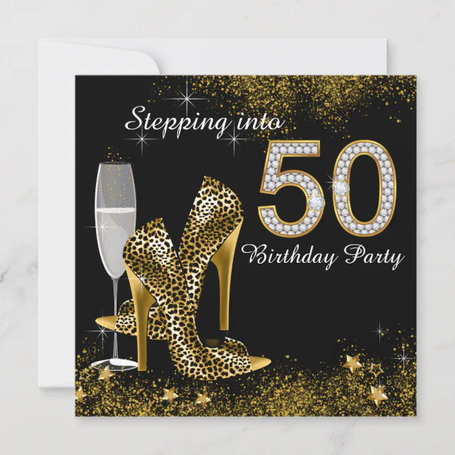 Stepping Into 50 Birthday Party Invitation | Zazzle