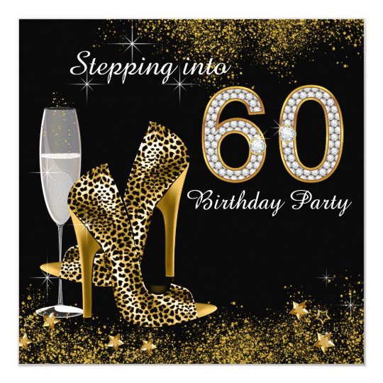Stepping Into 60 Birthday Party Invitation | Zazzle.com