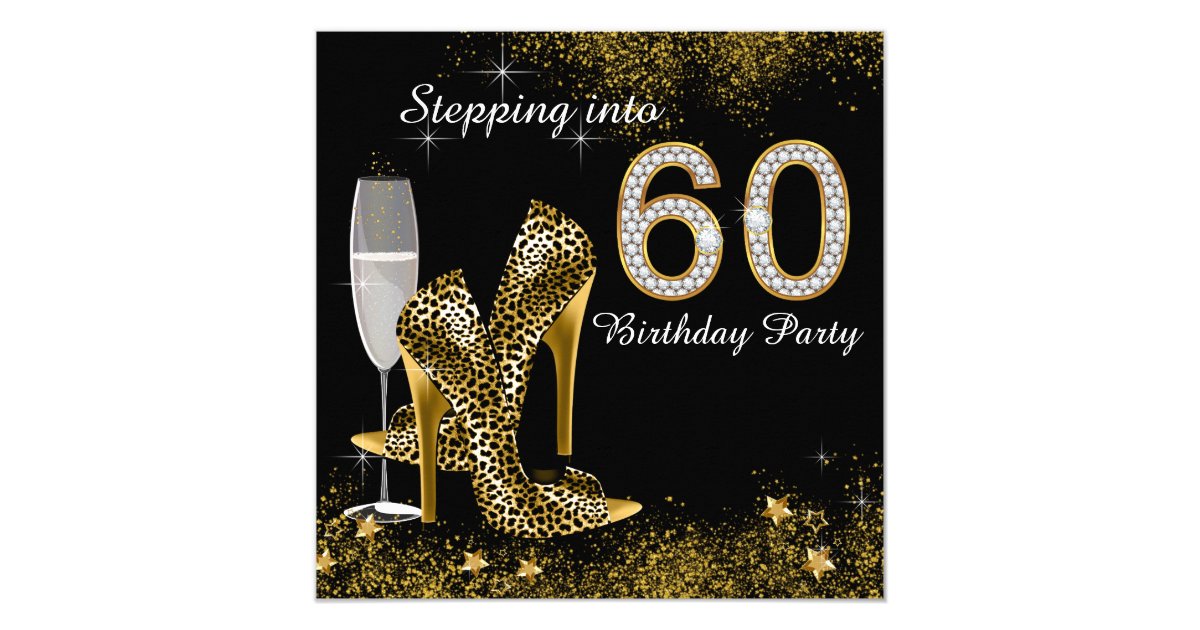 stepping into 60 birthday party invitation zazzle com baby shower invitation cards