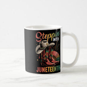 Stepping Into Juneteenth Black History Cowgirl Boo Coffee Mug