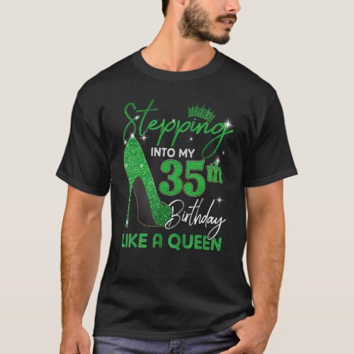 Stepping Into My 35th Birthday Gifts Womens High H T_Shirt