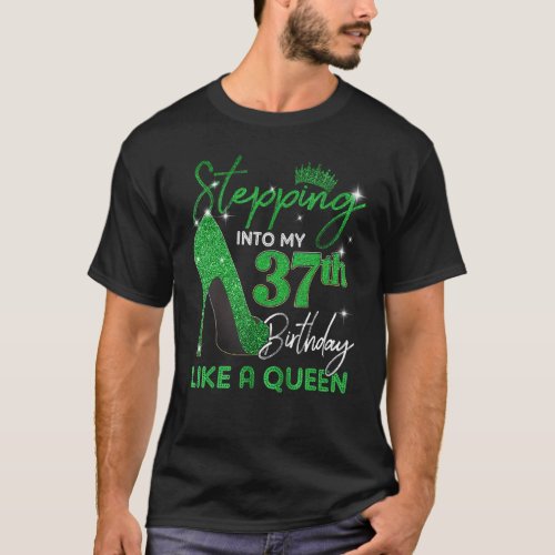 Stepping Into My 37th Birthday Gifts Womens High H T_Shirt