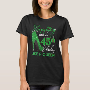 Stepping Into My 45th Birthday Gifts Womens High H T-Shirt