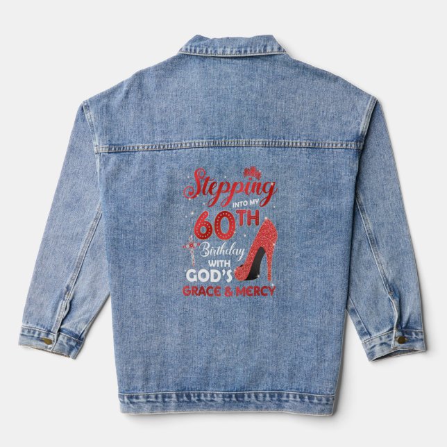 Stepping Into My 60th Birthday with GODS Grace & M Denim Jacket (Back)