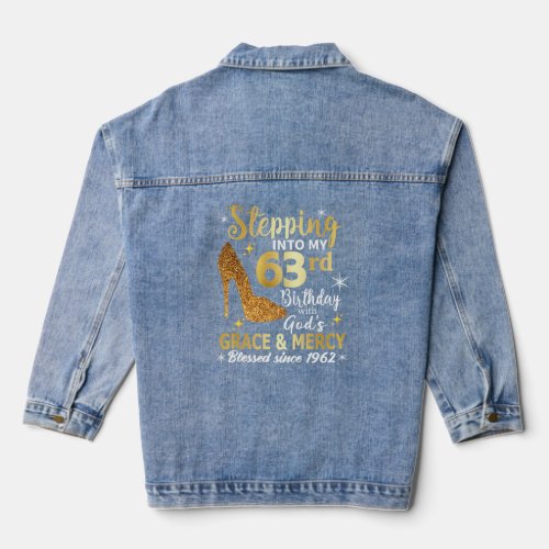 Stepping into my 63rd birthday with gods grace  denim jacket