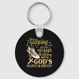 Stepping Into My October Birthday Women Girl Camo Keychain