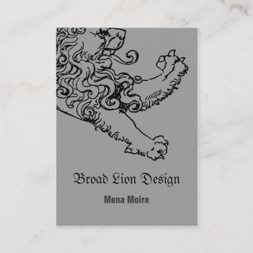 Stepping Lion Wide Card Business Card