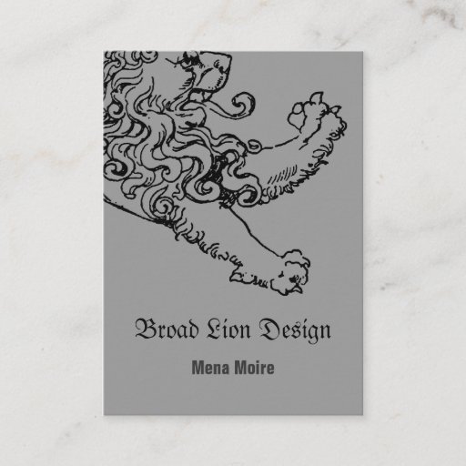 Customizable Stepping Lion Wide Card Business Card