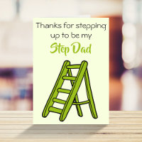 Stepping up funny Step Dad cartoon Father’s Day