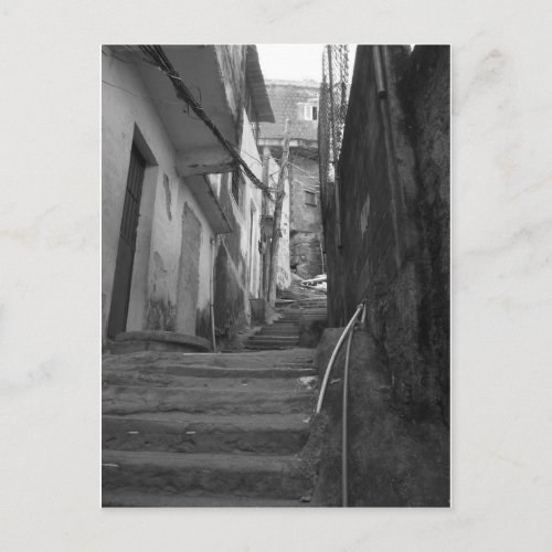 Steps in the biggest favela in Rio De Janeiro Postcard