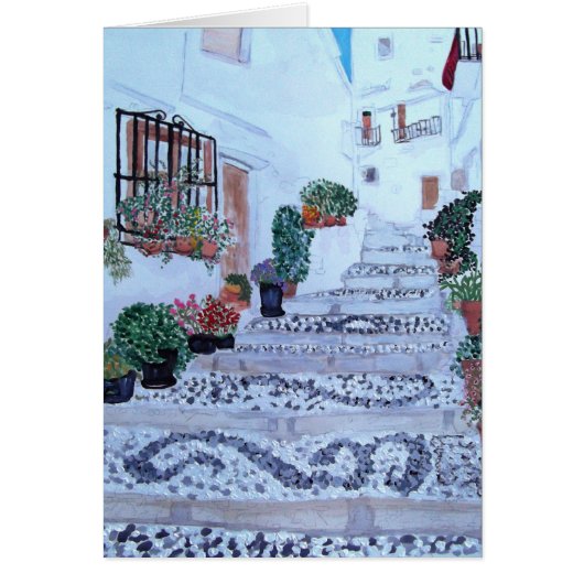 Steps In The Old Town Frigiliana Cards (Front)