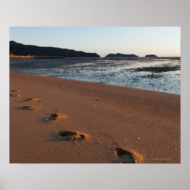 Steps in the sands at sunrise poster (Front)