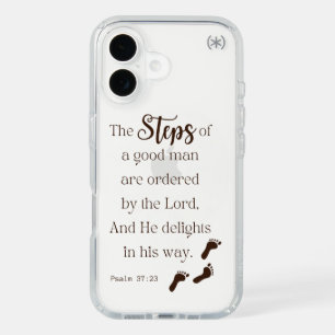 Steps of a Good Man - Psalm 37:23 Bible Verse iPhone 16 Case