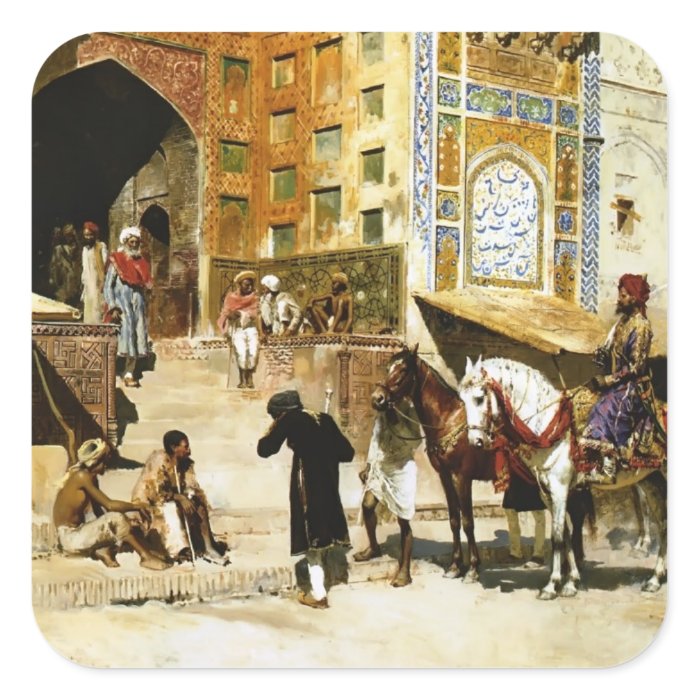 Steps of Mosque Vazirkham,Lahore by Edwin Weeks Stickers