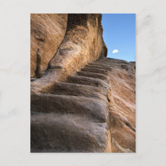 Steps on moon postcard