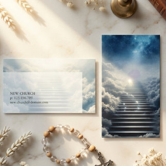 Steps to heaven, church business card