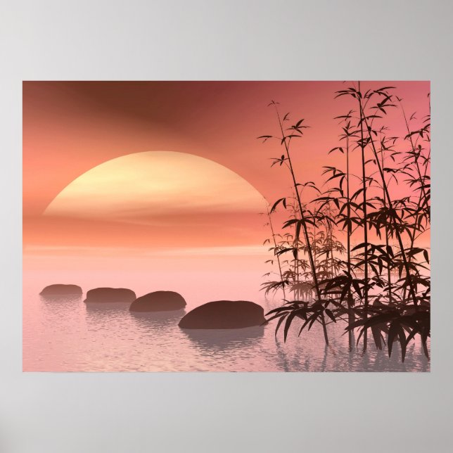 Steps to red sunset poster (Front)