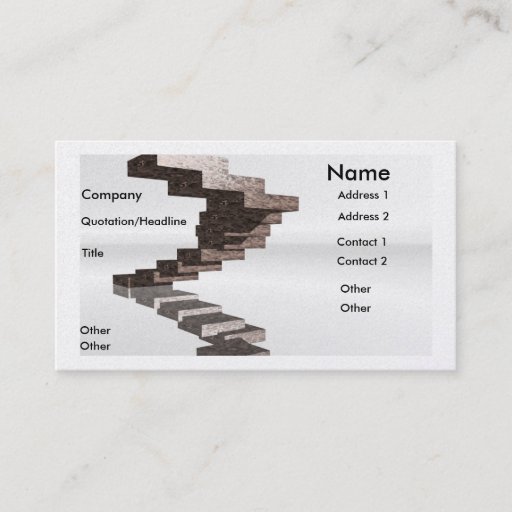 Customizable Steps to Success Business Card Template