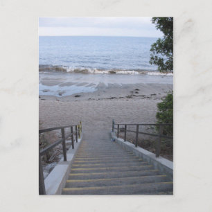 steps to the beach postcard