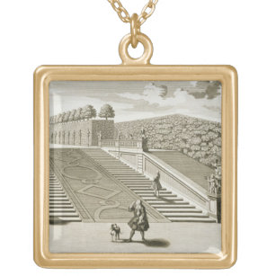 Steps to the garden terrace, Belvedere Palace, Vie Gold Plated Necklace