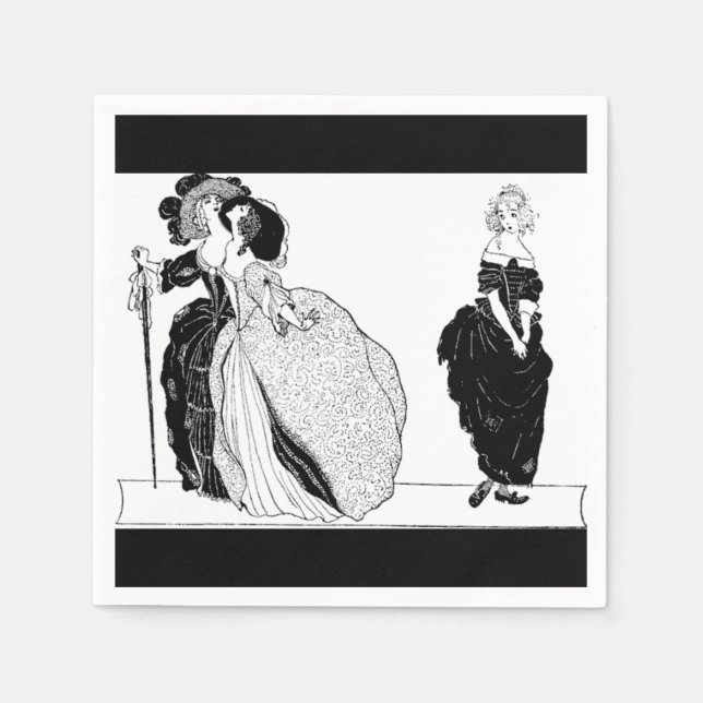 Stepsisters & Vintage Cinderella Paper Napkins (Front)