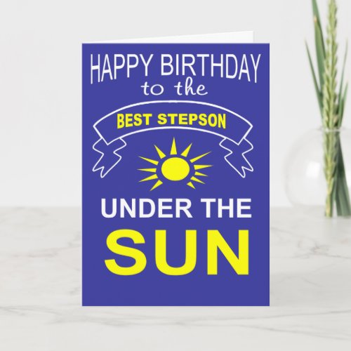 stepson birthday card