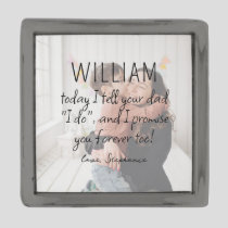 Stepson Bonus Son | "I do" To You Too Wedding Gunmetal Finish Lapel Pin