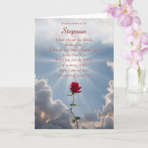 Stepson Sympathy Condolences Spiritual Card