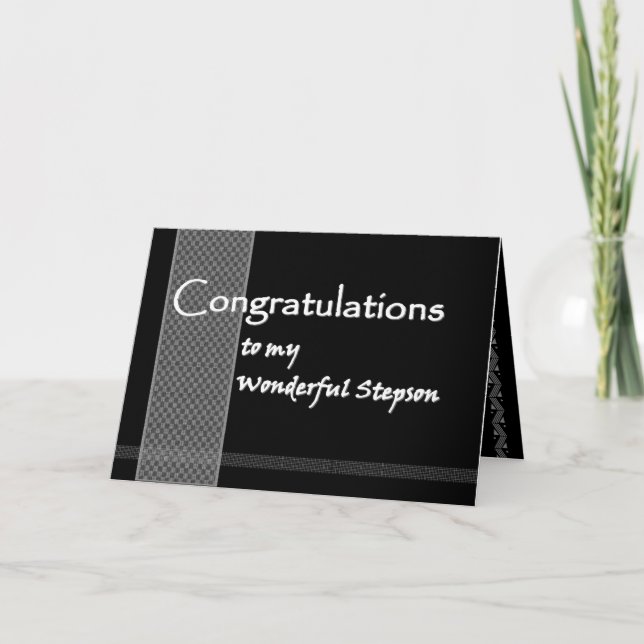 STEPSON Wedding Congratulations Card (Front)