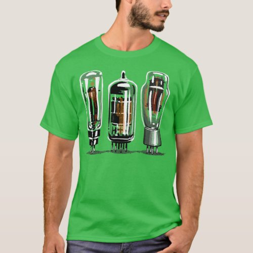 Stereo amplifier tubes in vintage style T_Shirt