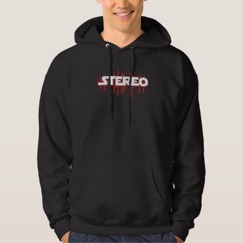 Stereo Music Frequency Wave For Hi Fi  Audiophil Hoodie