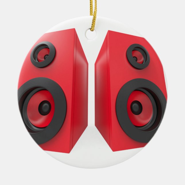 Stereo speakers ceramic ornament (Front)