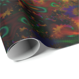 Stereo Trippin Psychedelic Abstract Wrapping Paper