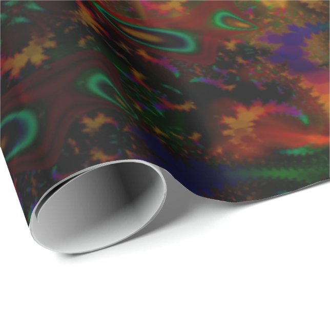 Stereo Trippin Psychedelic Abstract Wrapping Paper (Roll Corner)