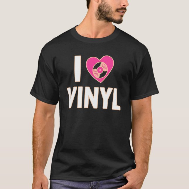 Stereo Vinyl Record Buff Music Disc Player Audio A T-Shirt (Front)