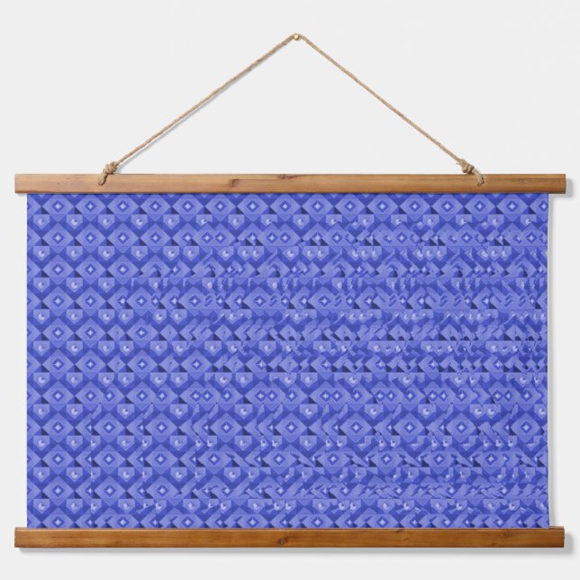 Stereogram 3d Heart Hands blue design hanging art Tapestry (Front)