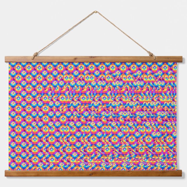 Stereogram 3d Heart Hands design hanging art Hanging Tapestry (Front)