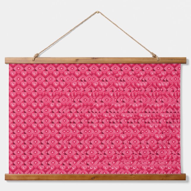 Stereogram 3d Heart Hands red design hanging art Hanging Tapestry (Front)