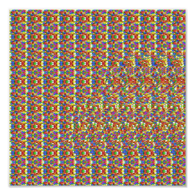 Stereogram 3D hidden DNA gene image Print | Zazzle