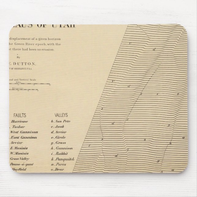 Stereogram of displacements Utah Mouse Pad (Front)