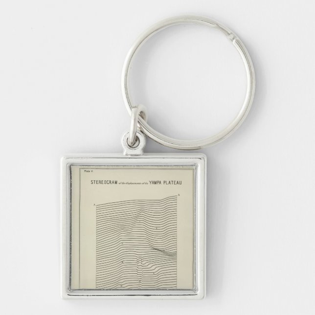 Stereogram Uinta Mountains Keychain (Front)